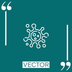 virus vector icon Linear icon. Editable stroke line