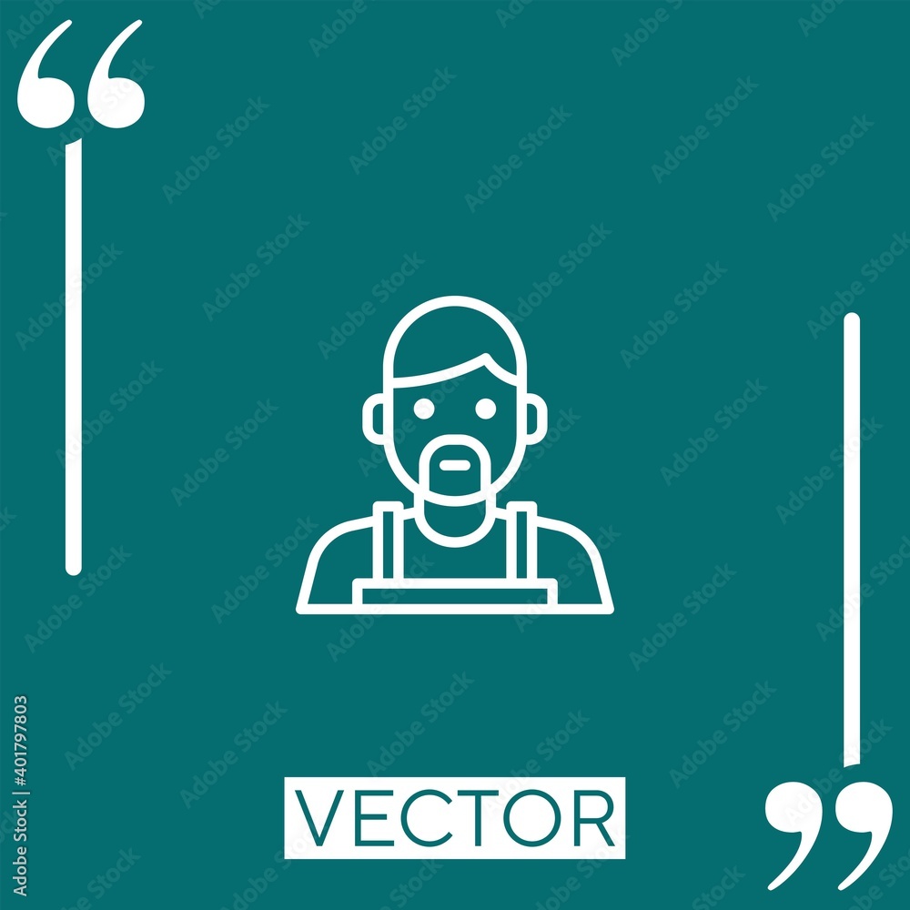 Poster barista vector icon linear icon. editable stroked line