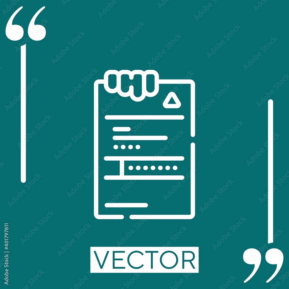 Poster bill vector icon linear icon. editable stroked line