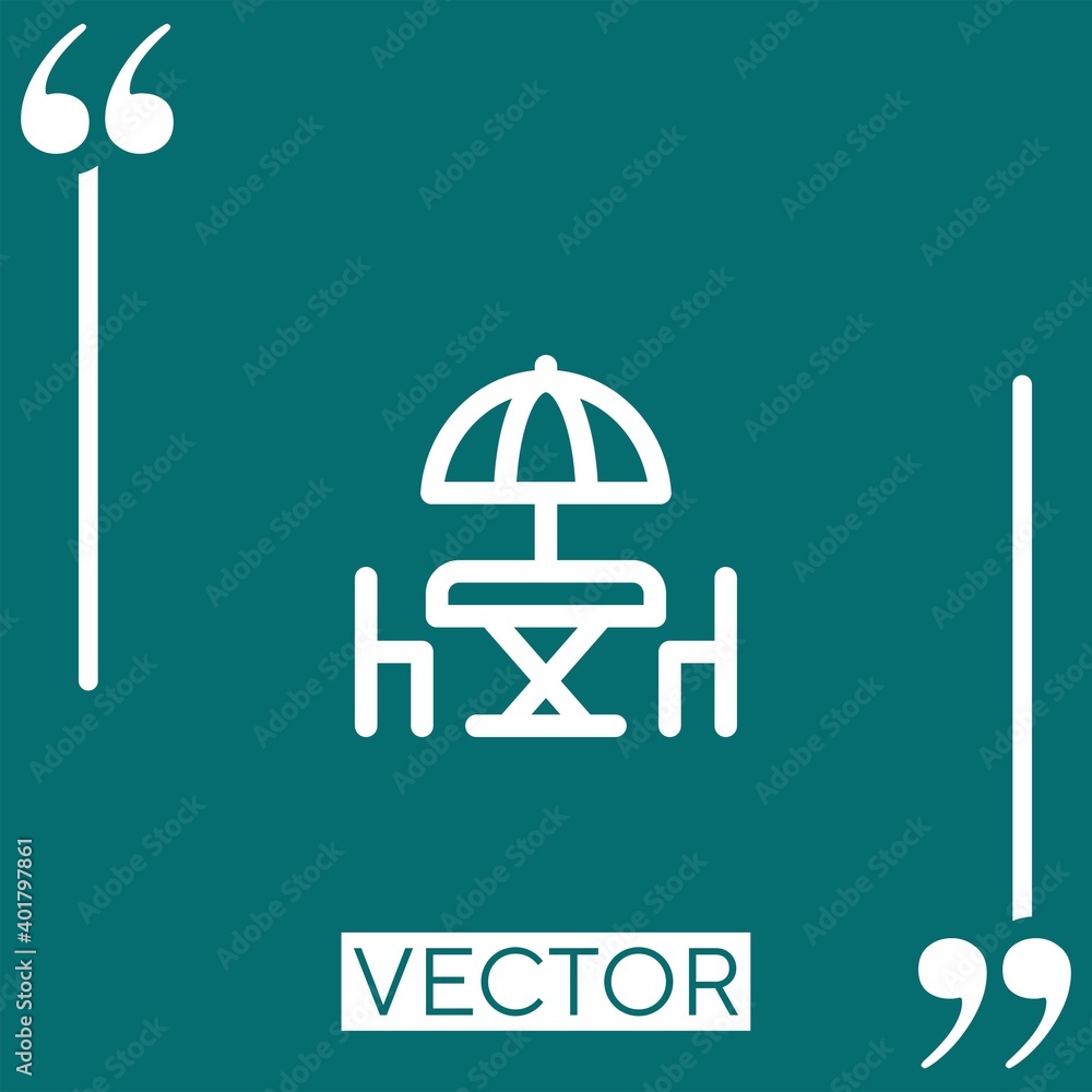 Poster cafe vector icon Linear icon. Editable stroked line