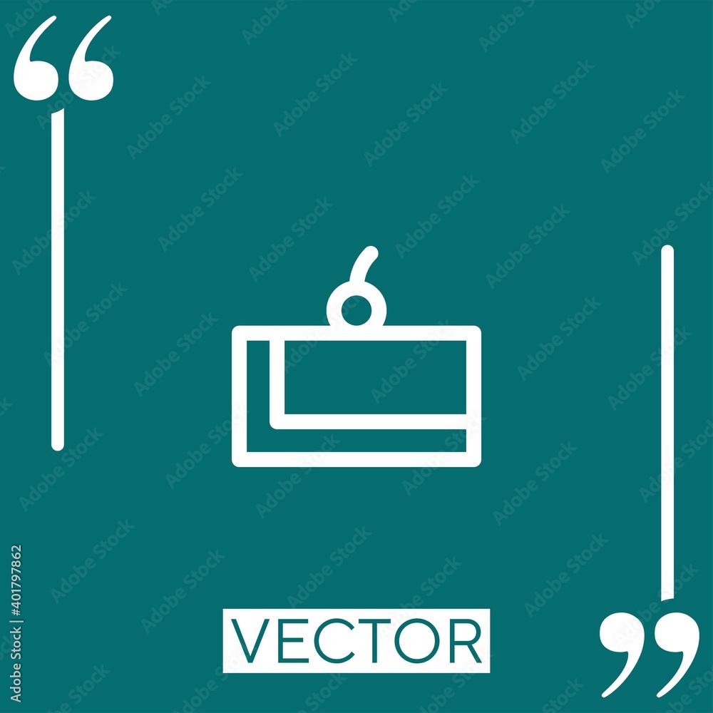 Poster cake vector icon linear icon. editable stroked line