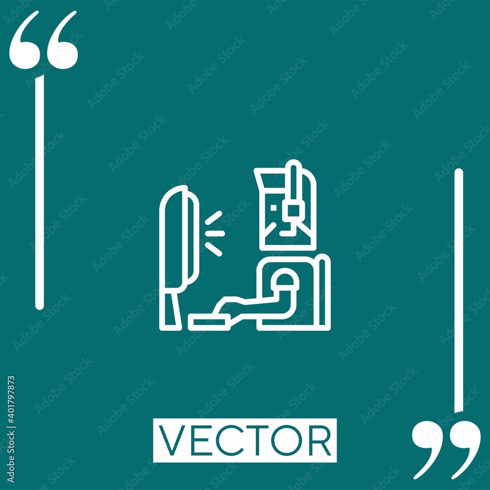 Poster call center vector icon Linear icon. Editable stroked line