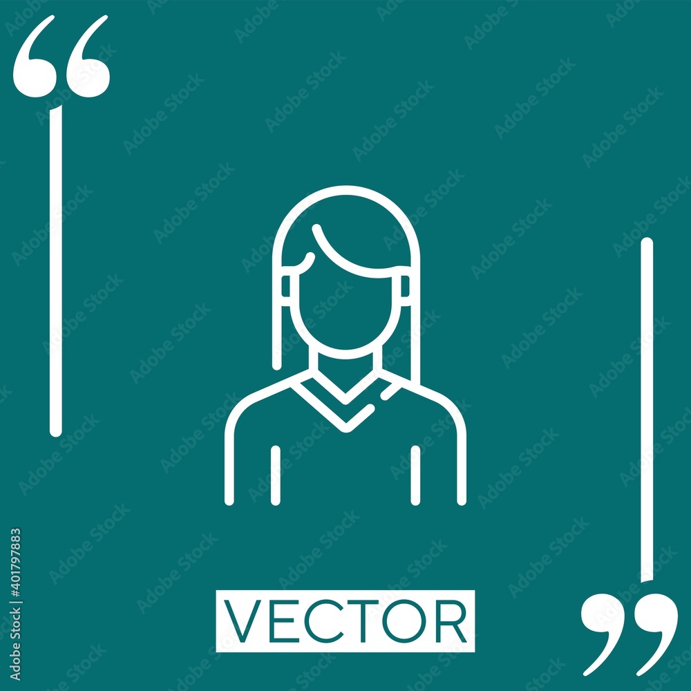 Poster candidate vector icon linear icon. editable stroke line