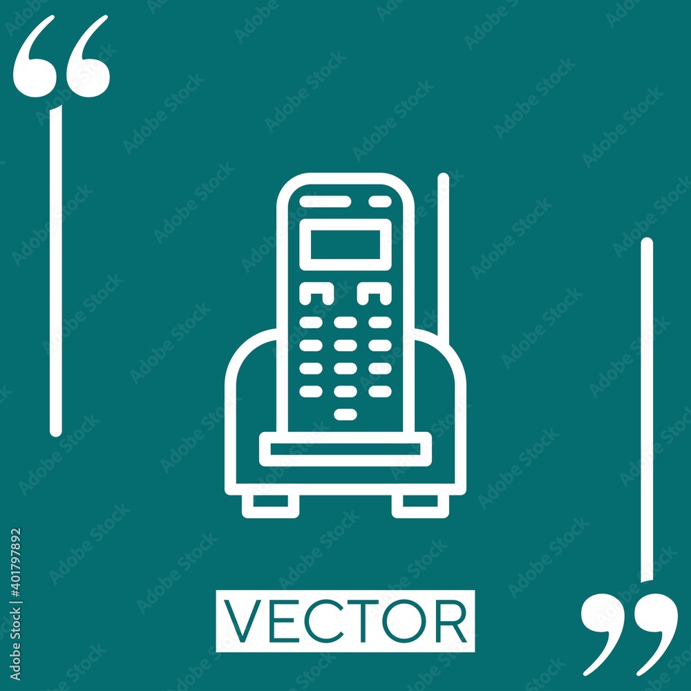 Poster cellular vector icon linear icon. editable stroke line