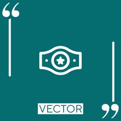 champion belt vector icon Linear icon. Editable stroked line