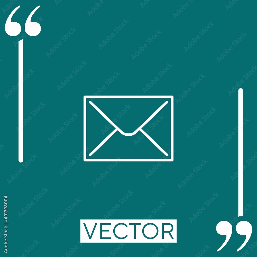 Poster email vector icon linear icon. editable stroke line