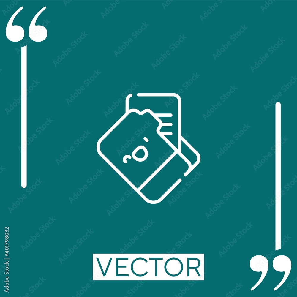 Poster folder vector icon Linear icon. Editable stroked line