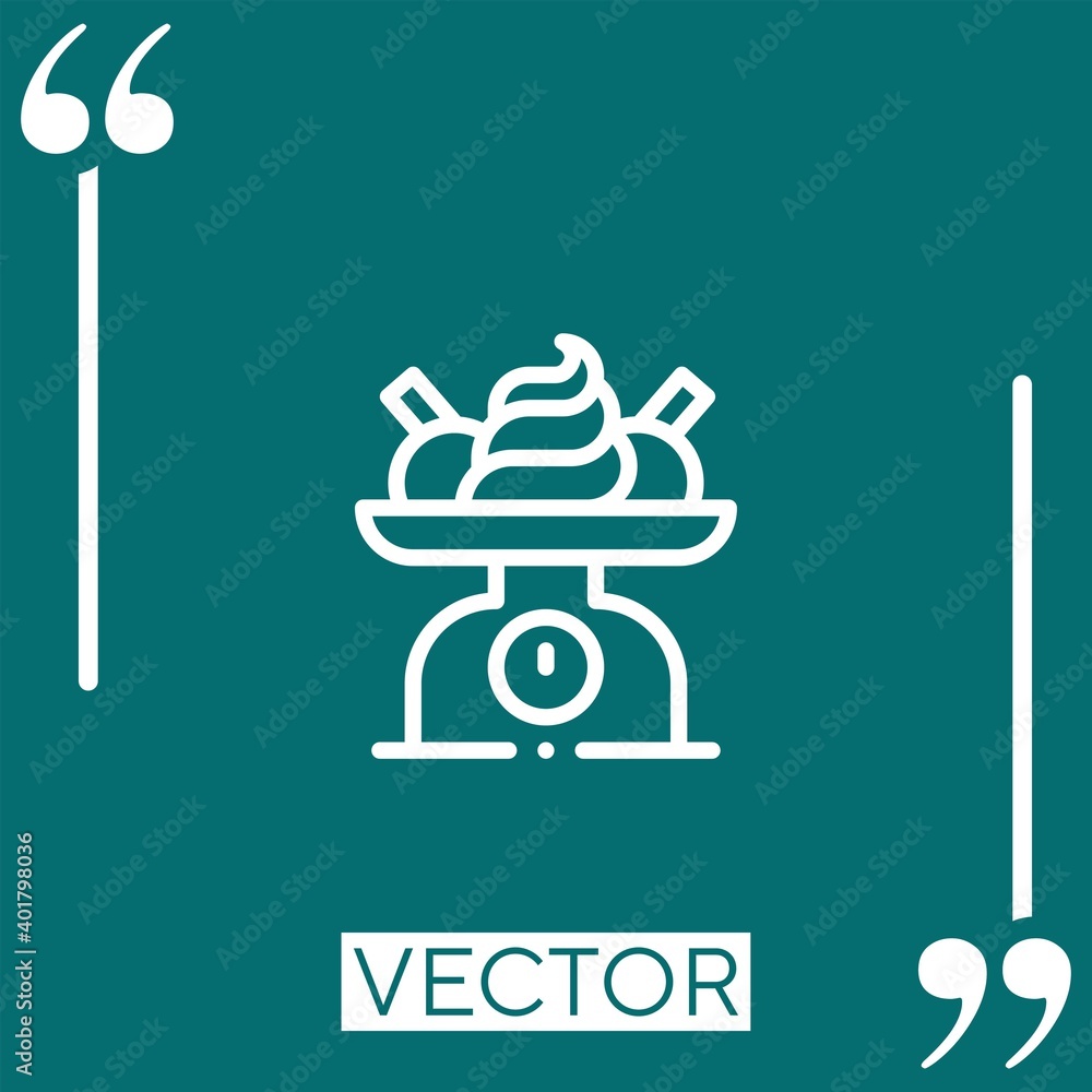 Poster food vector icon linear icon. editable stroked line