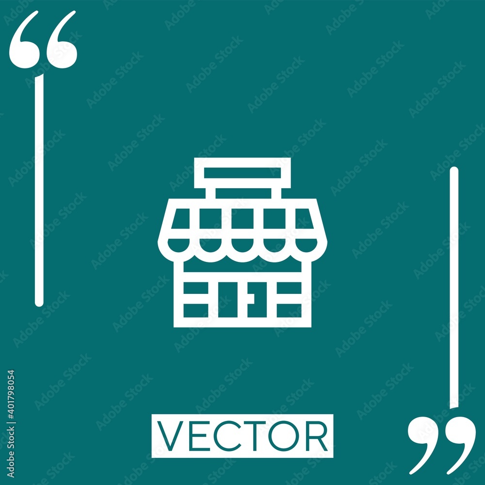Poster grocery vector icon linear icon. editable stroked line