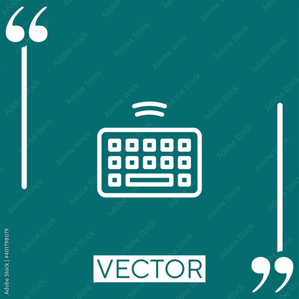 Poster keyboard vector icon linear icon. editable stroke line