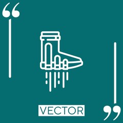 flying shoes vector icon Linear icon. Editable stroke line