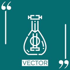 guitar vector icon Linear icon. Editable stroked line