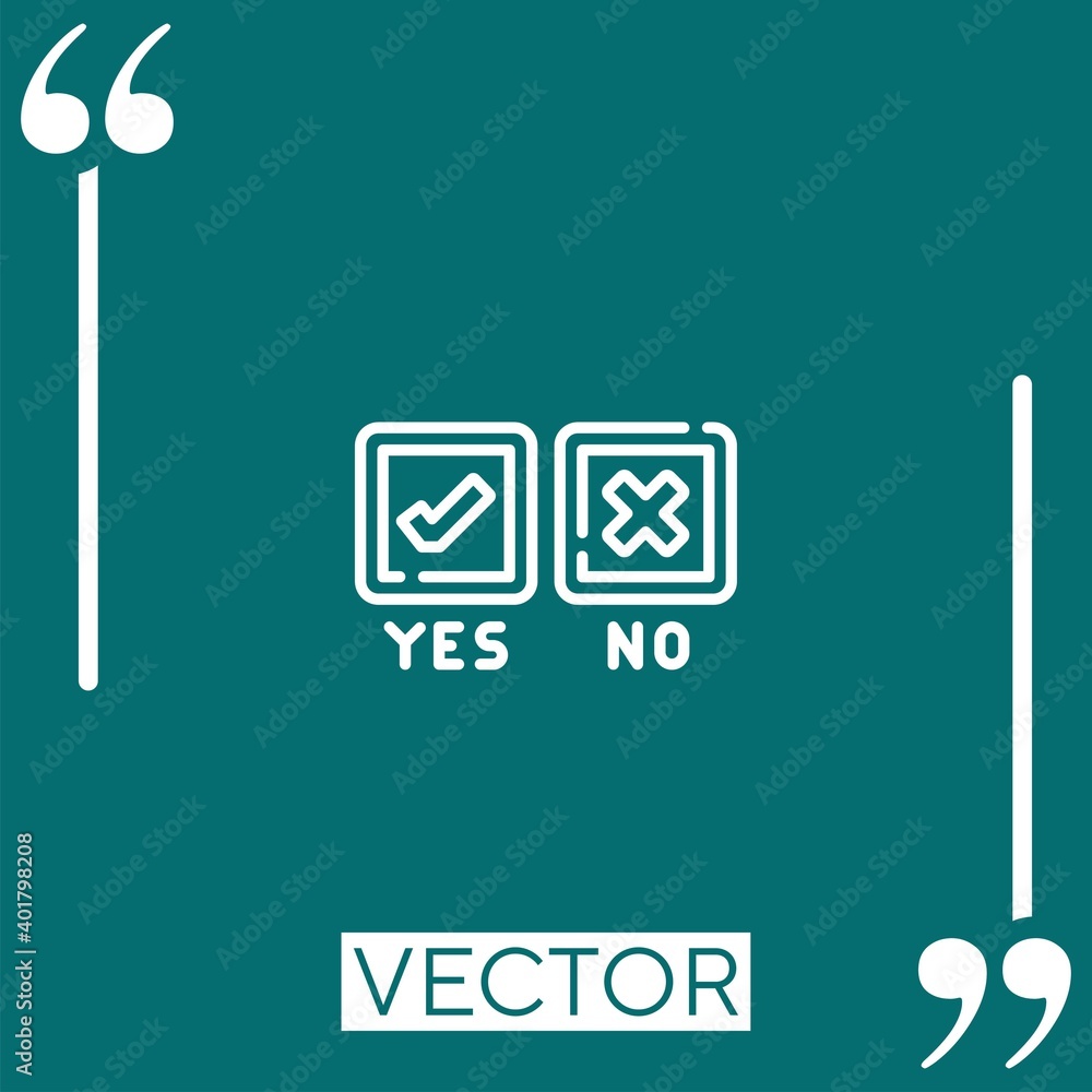 Poster poll vector icon linear icon. editable stroked line