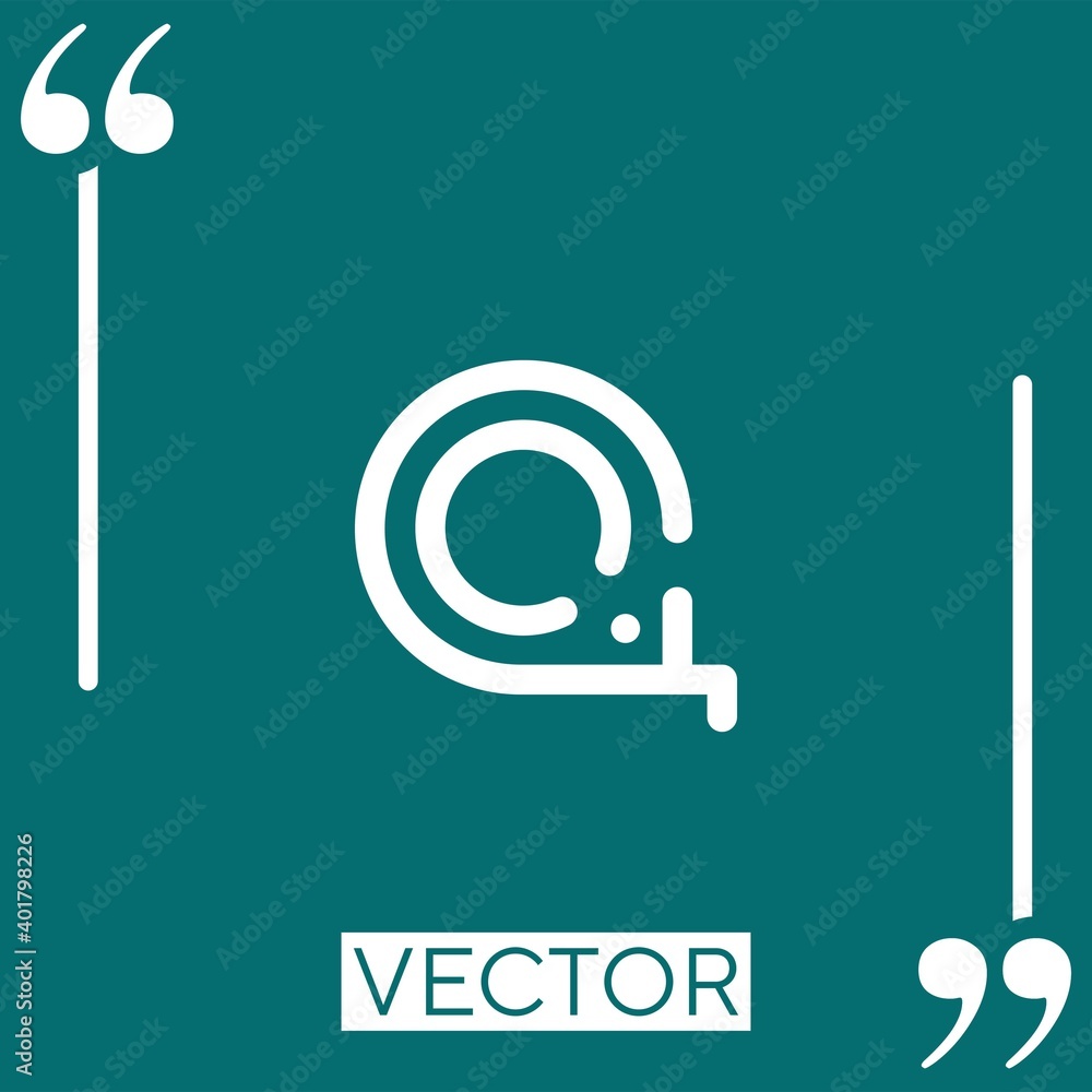 Poster tape measure vector icon linear icon. editable stroke line