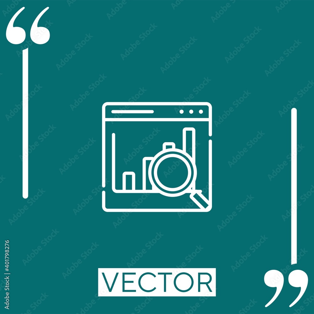 Aufkleber analytic vector icon linear icon. editable stroke line