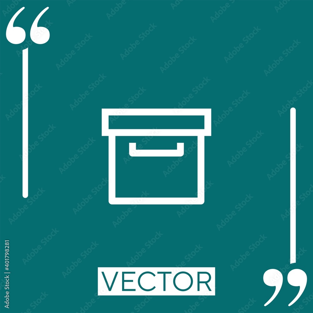 Poster archive vector icon linear icon. editable stroke line