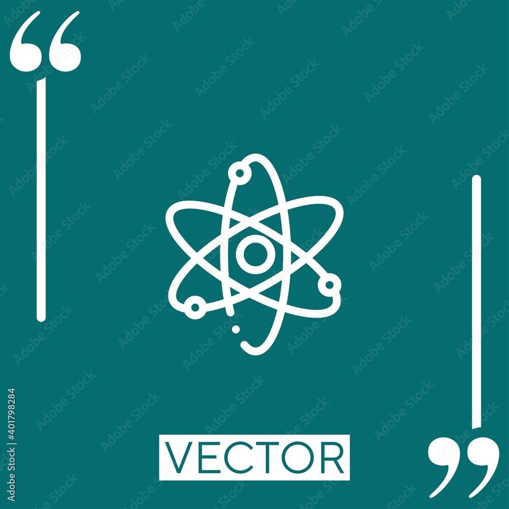Poster atom vector icon linear icon. editable stroke line