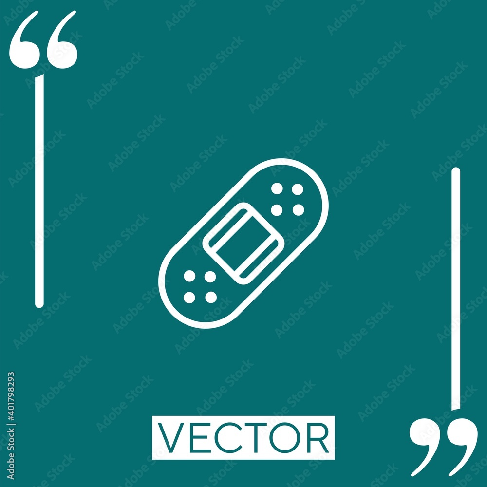Poster bandage vector icon linear icon. editable stroke line