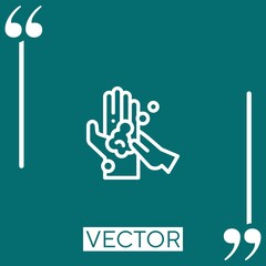 washing hand vector icon Linear icon. Editable stroke line