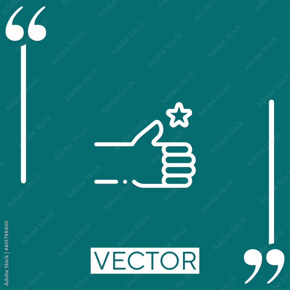 Poster like vector icon linear icon. editable stroke line