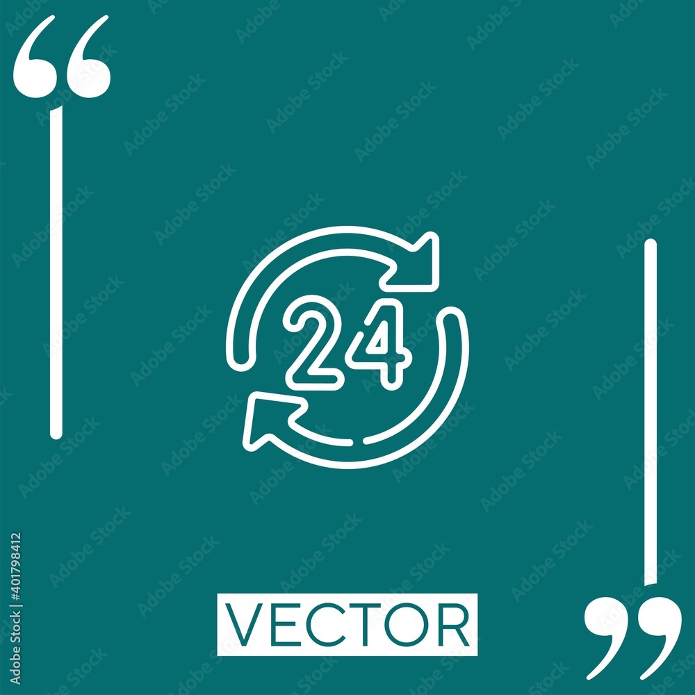 Poster open hours vector icon linear icon. editable stroke line