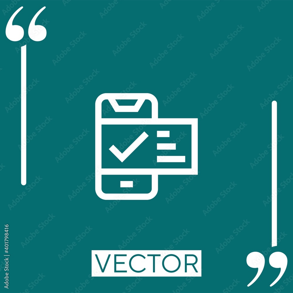 Poster order vector icon linear icon. editable stroke line