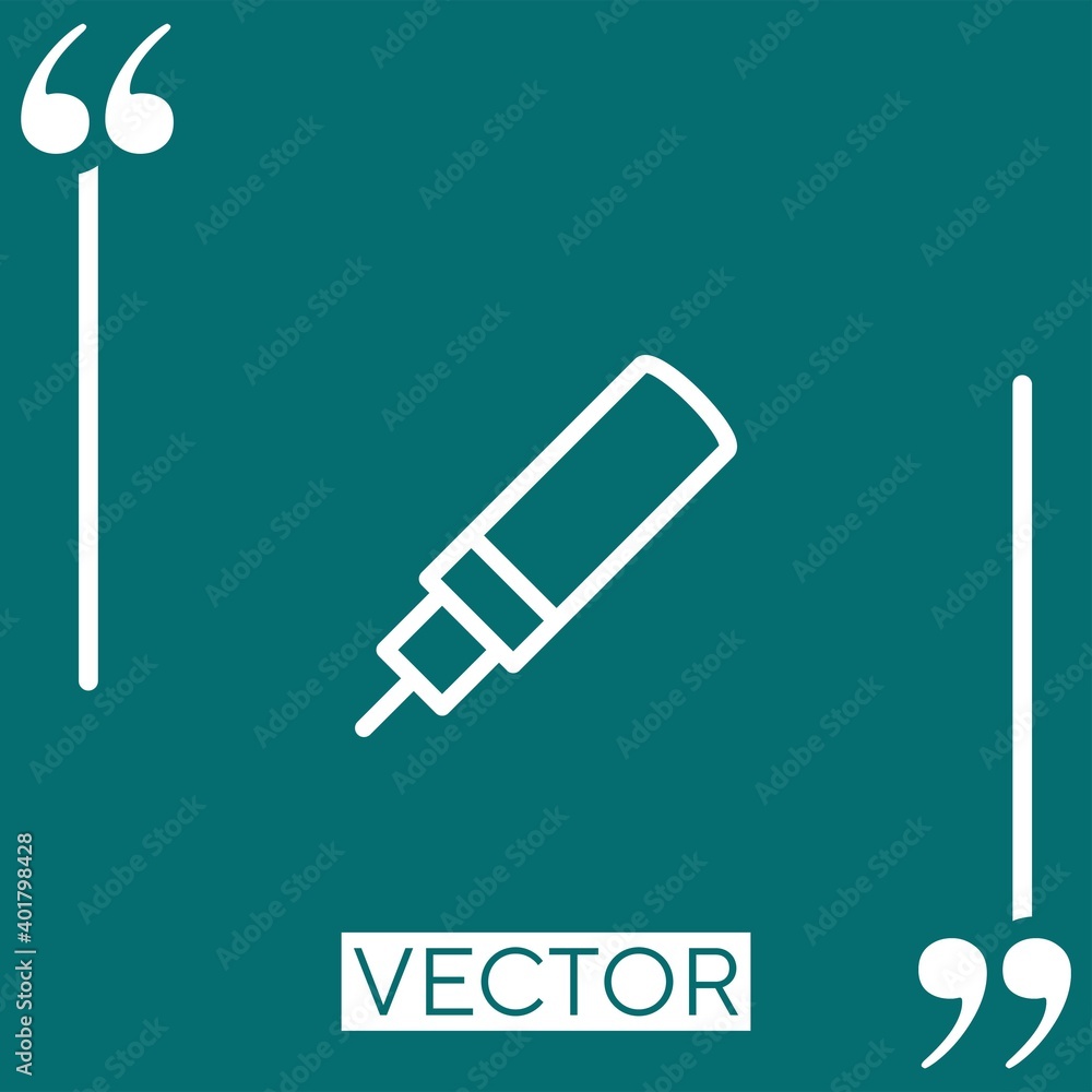 Poster pen vector icon linear icon. editable stroke line