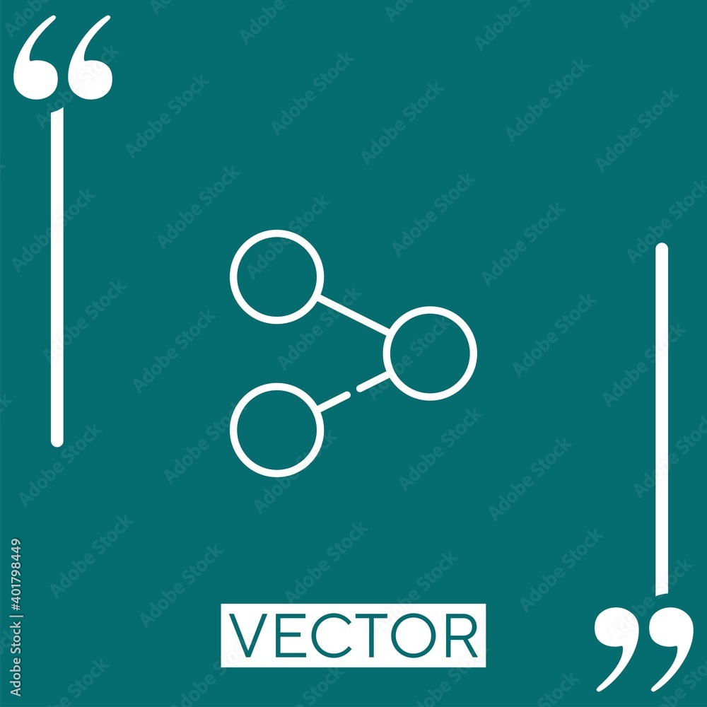 Poster share vector icon linear icon. editable stroke line