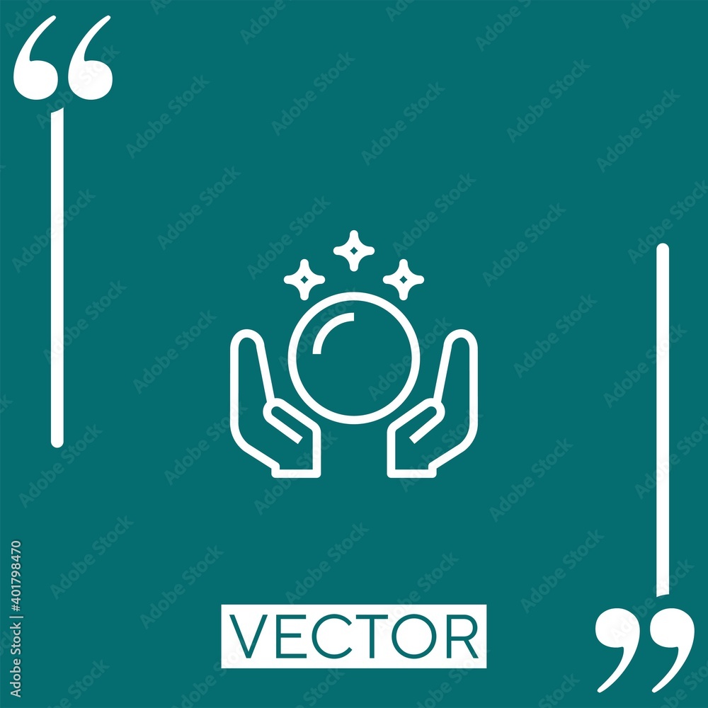 Poster value vector icon linear icon. editable stroke line