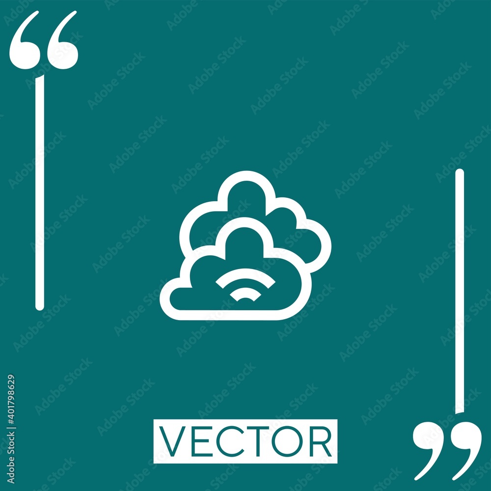 Poster internet vector icon linear icon. editable stroke line