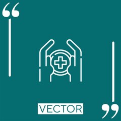 health care vector icon Linear icon. Editable stroke line