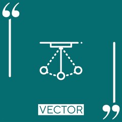 pendulum vector icon Linear icon. Editable stroke line