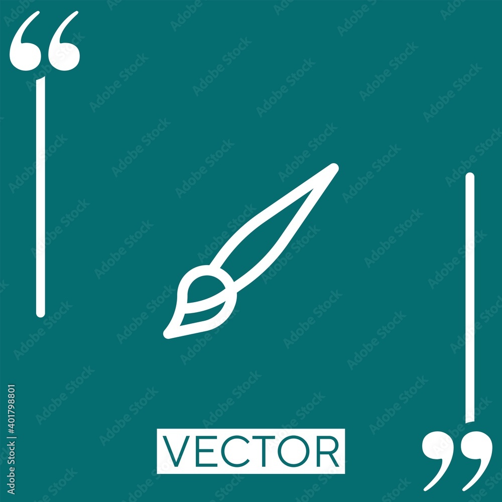 Poster brush vector icon Linear icon. Editable stroke line