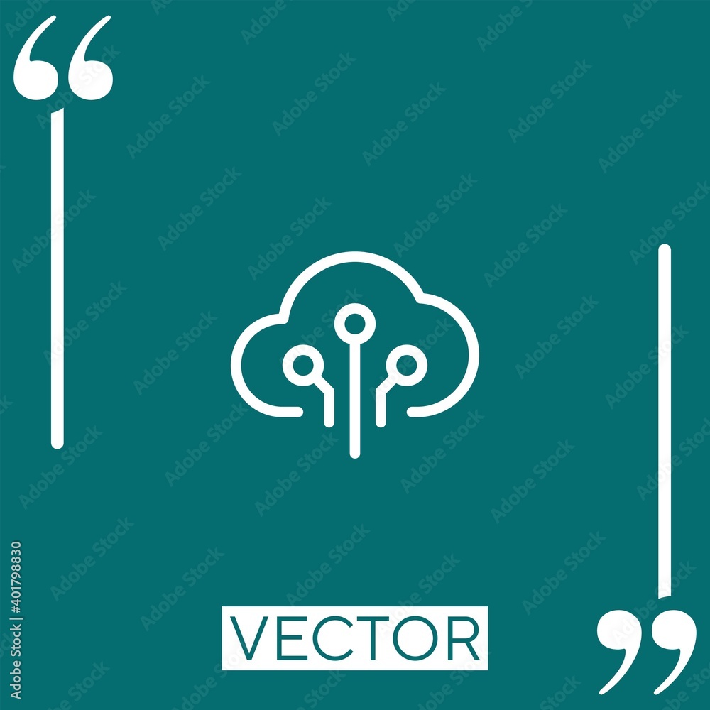 Poster connection vector icon linear icon. editable stroke line