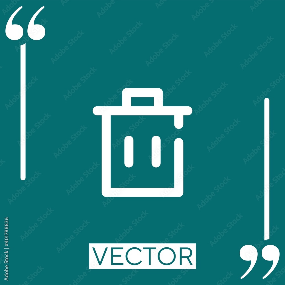 Poster delete vector icon linear icon. editable stroke line