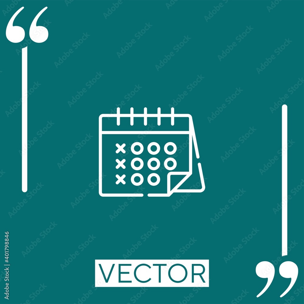 Poster event vector icon linear icon. editable stroke line