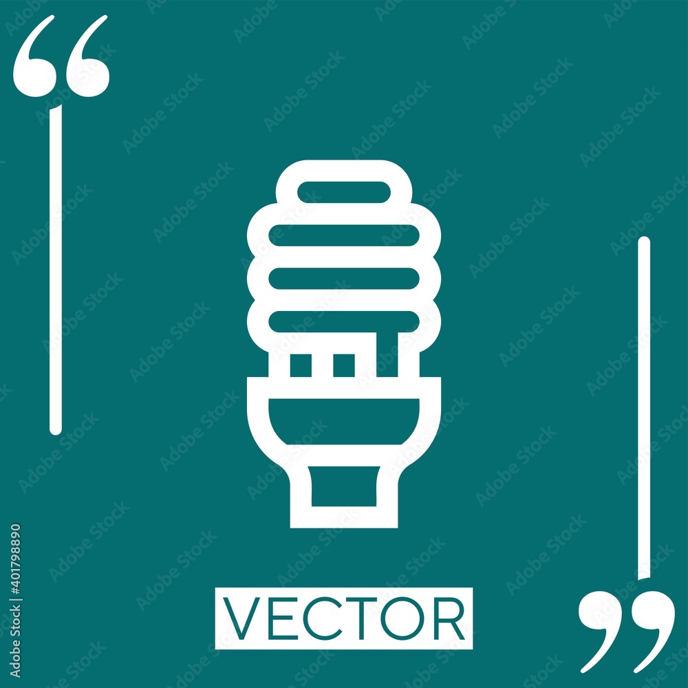 Poster lightbulb vector icon linear icon. editable stroke line
