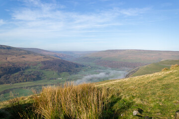 Hilltop views over wharfedale in the yorkshire dales.