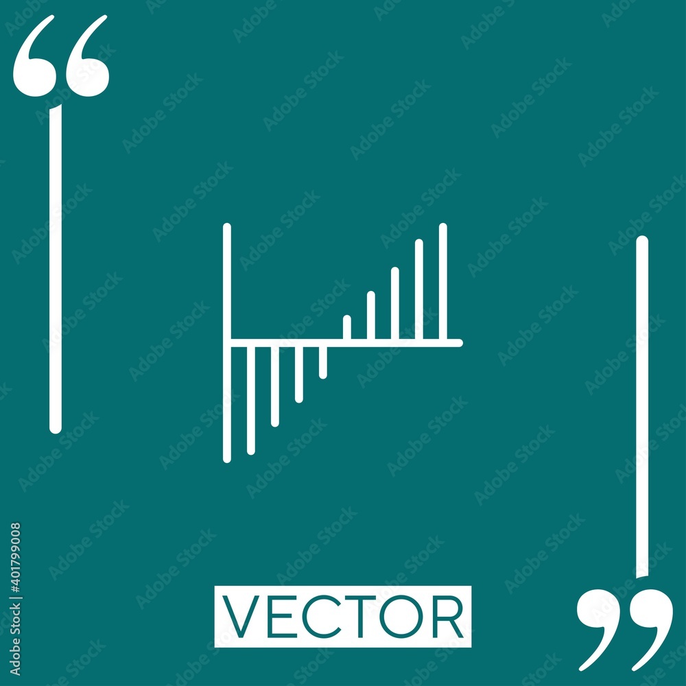 Poster bar vector icon linear icon. editable stroke line