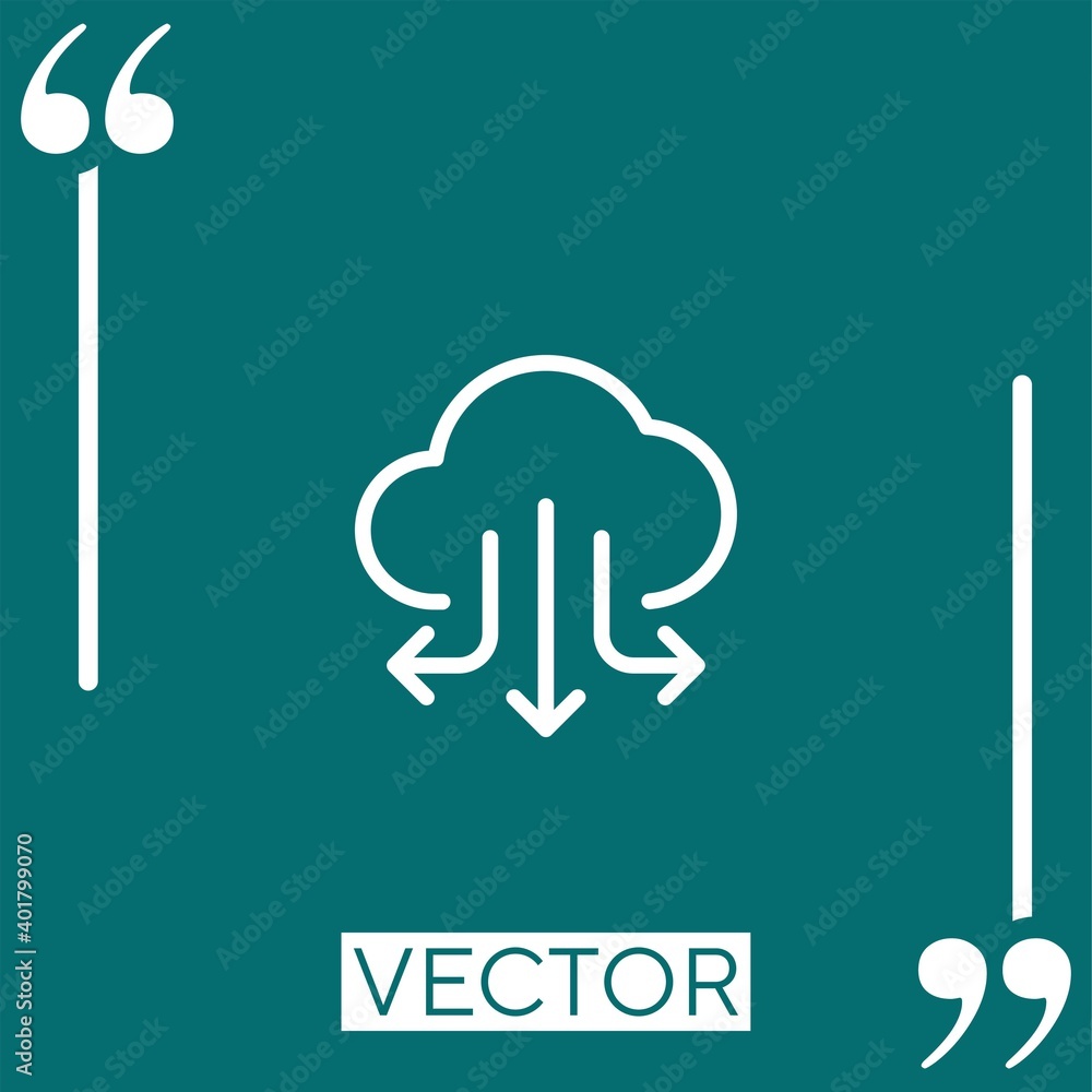 Poster connected vector icon linear icon. editable stroke line