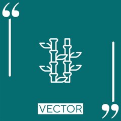 bamboo vector icon Linear icon. Editable stroke line