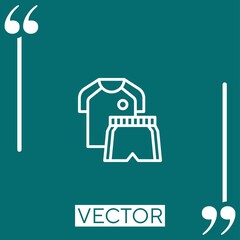 cloth vector icon Linear icon. Editable stroke line