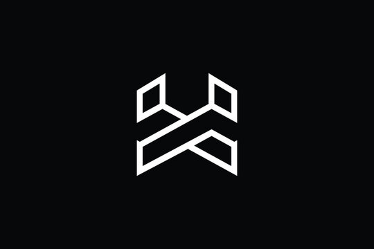 WX logo letter design on luxury background. XW logo monogram initials letter concept. WX icon logo design. XW elegant and Professional letter icon design on black background. W X XW WX