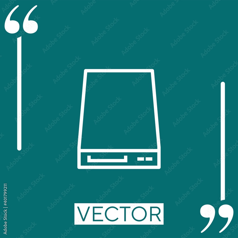 Poster ssd vector icon linear icon. editable stroke line