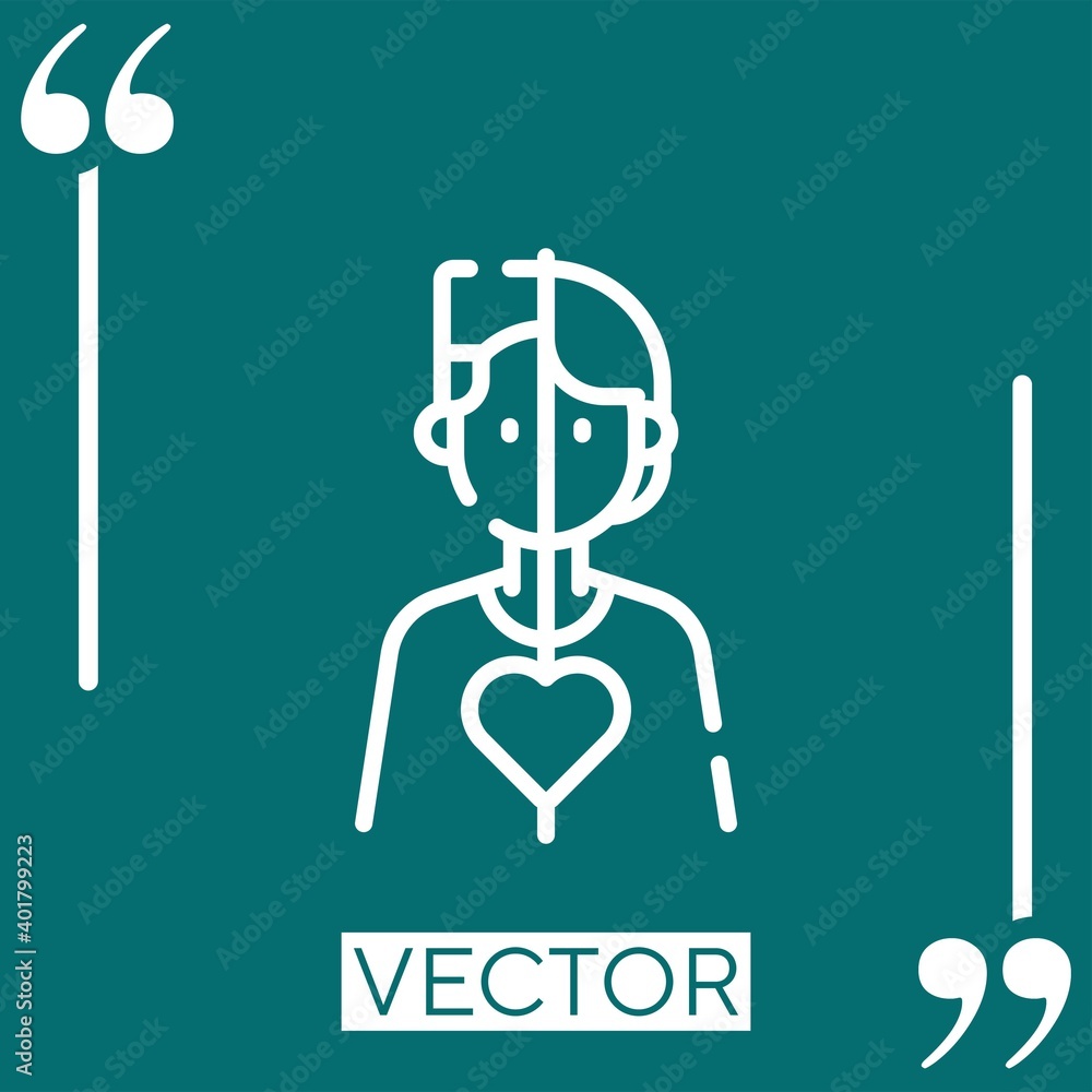 Poster unite vector icon linear icon. editable stroke line