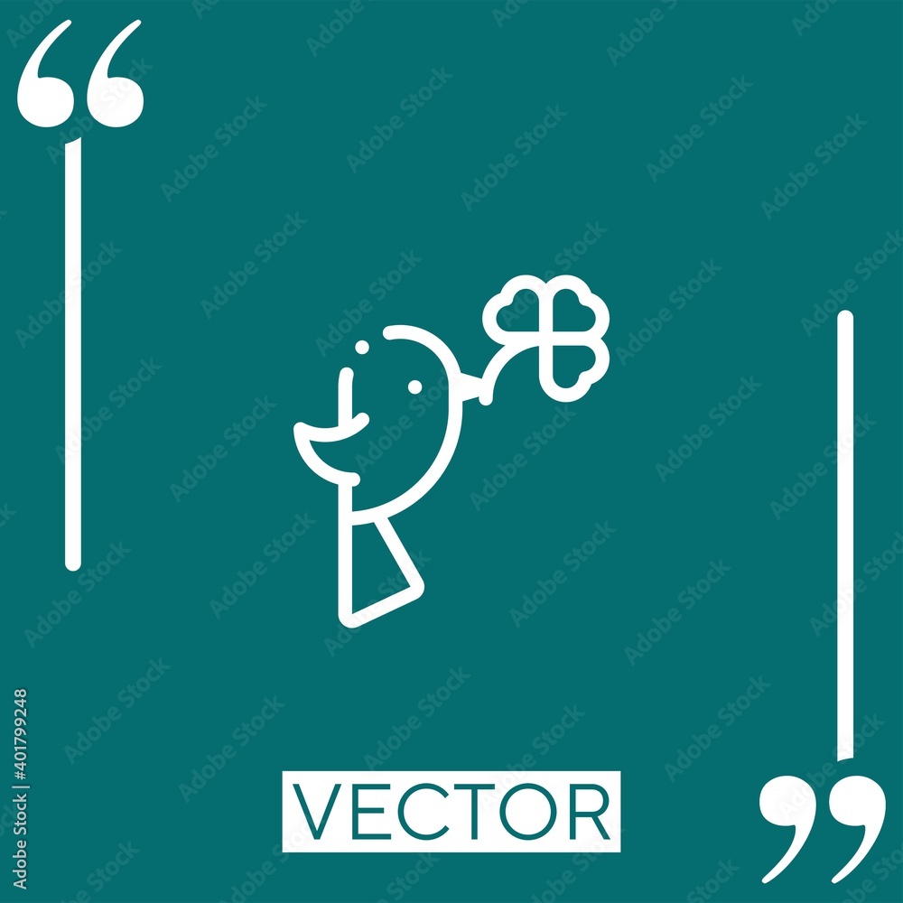 Poster bird vector icon linear icon. editable stroke line