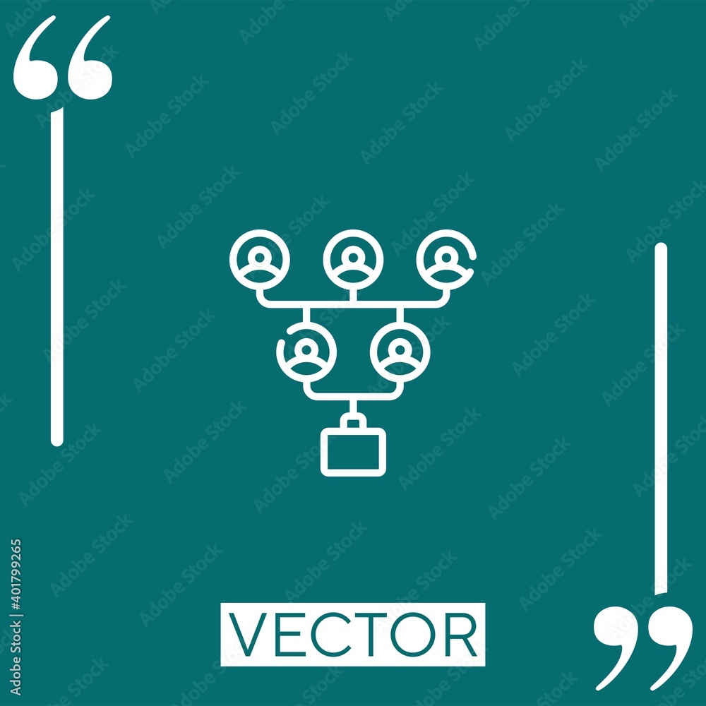 Poster candidate vector icon linear icon. editable stroke line