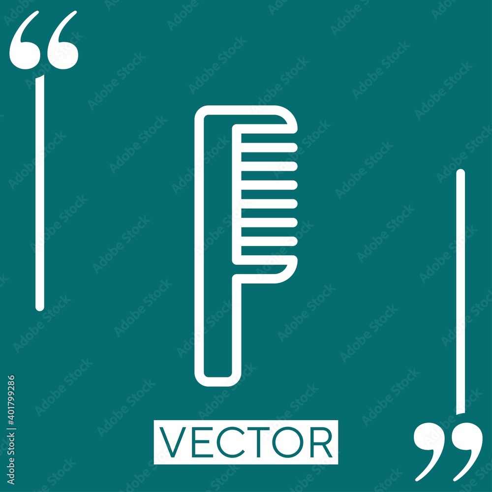 Aufkleber comb vector icon linear icon. editable stroke line