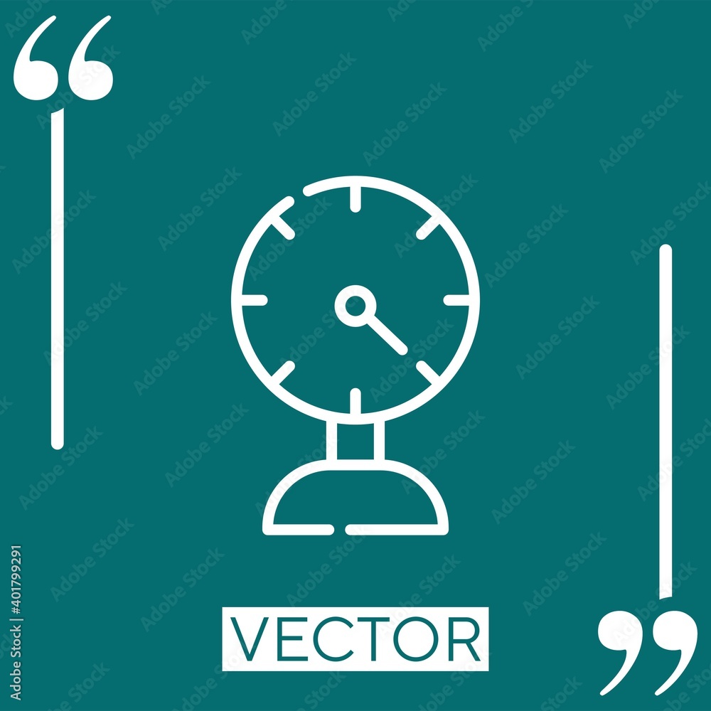 Poster compressor vector icon linear icon. editable stroke line
