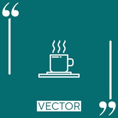 coffee vector icon Linear icon. Editable stroke line